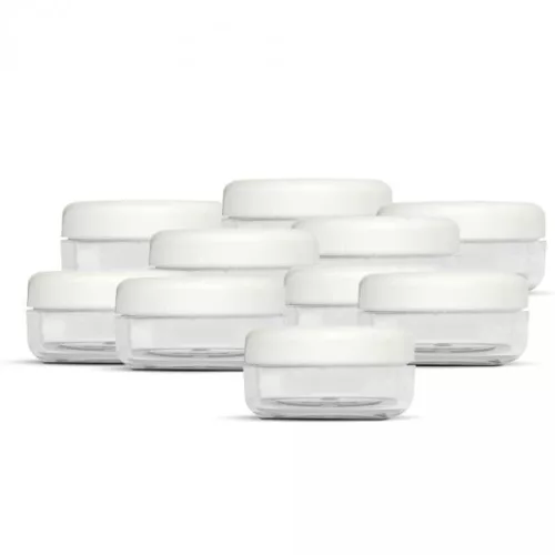 Műanyag tégely 30ml víztiszta 10db/csom. TÉ9535