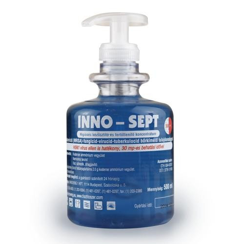 INNO-SEPT kéztisztító-és fertőtlenítő 500ml pumpás folyékony szappan