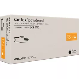 SANTEX / IDEAL Púderezett Latex kesztyű 100db XS