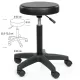 Sibel Rivoli Gázrugós Forgó ülőke/zsámoly 0171000 Fekete