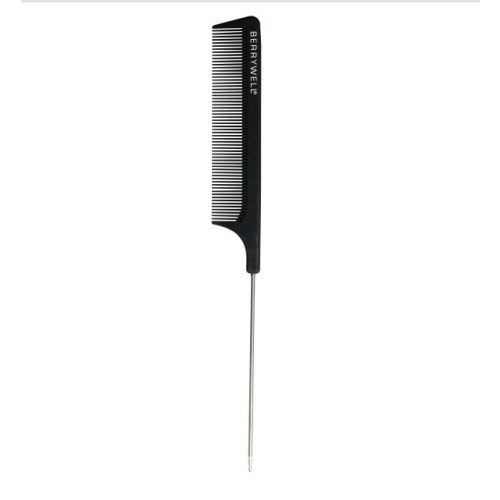 Berrywell Fémvégű Karbon stylfésű Carbon Tail Comb 22,4cm