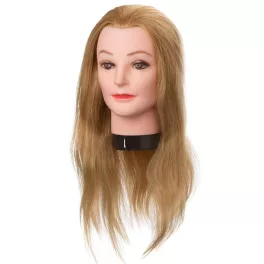   Eurostil Babafej/modellező fej tartóval 45-50cm 04586 Valódi, vlágos szőke