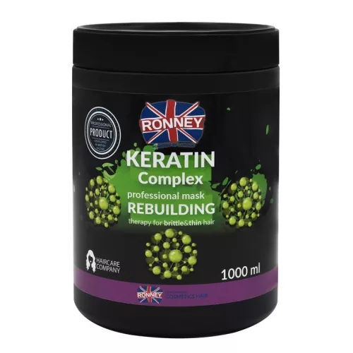 Ronney Keratin komplex pakolás / hajmaszk 1000ml töredezett és vékony hajra