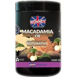   Ronney Macadamia Oil pakolás/ hajmaszk 1000ml Erőtlen, száraz hajra