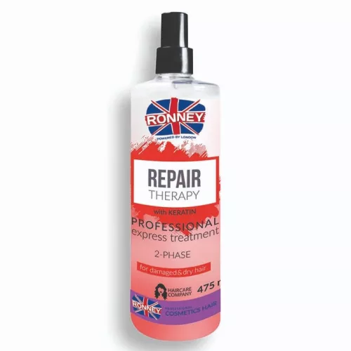 Ronney Kétfázisú balzsam/ kondicionáló -spray Keratinnal 475ml Hajban maradó, Repair Therapy sérült, száraz hajra
