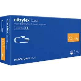   Nitrylex Protect/Basic KÉK púdermentes nitril kesztyű 100db XS