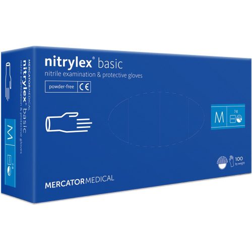 Nitrylex Protect/Basic KÉK púdermentes nitril kesztyű 100db M