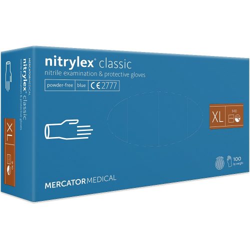 Nitrylex Classic púdermentes nitril kesztyű 100db XL A100 kék RD30019005