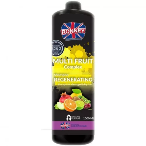 Ronney Multi Fruit Complex sampon 1000ml regeneráló terápia sérült és száraz hajra