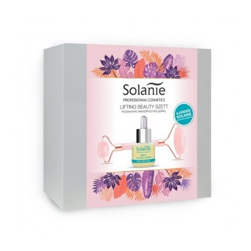 Solanie Lifting Beauty szett Rózsakvarc masszírozó rollerrel SO25055