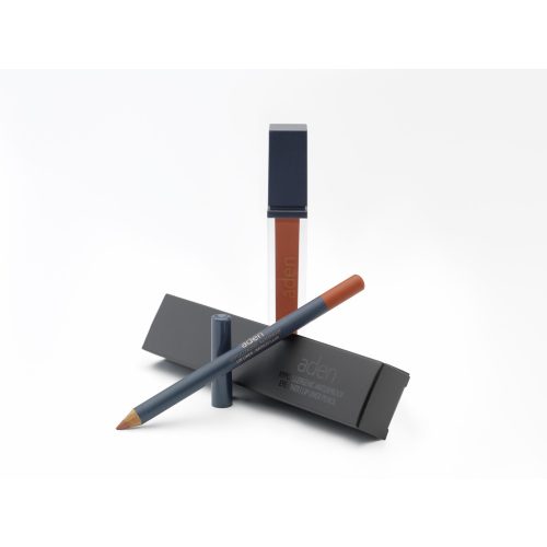 ADEN Folyékony rúzs + Szájkontúr ceruza szett 16 Bronze Sand 7ml+1,14gr