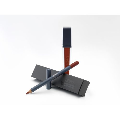 ADEN Folyékony rúzs + Szájkontúr ceruza szett 28 Brick 7ml+1,14gr