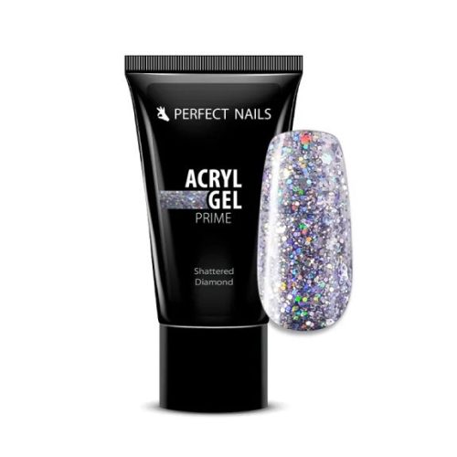 Perfect Nails Csillámos AcrylGel Prime - Tubusos Akril Gél 15g - Shattered Diamond