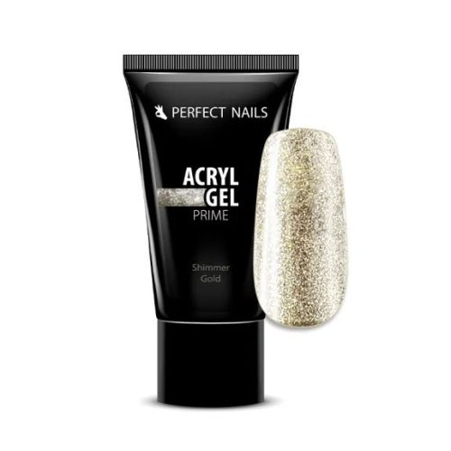 Perfect Nails Csillámos AcrylGel Prime - Tubusos Akril Gél 15g - Shimmer Gold