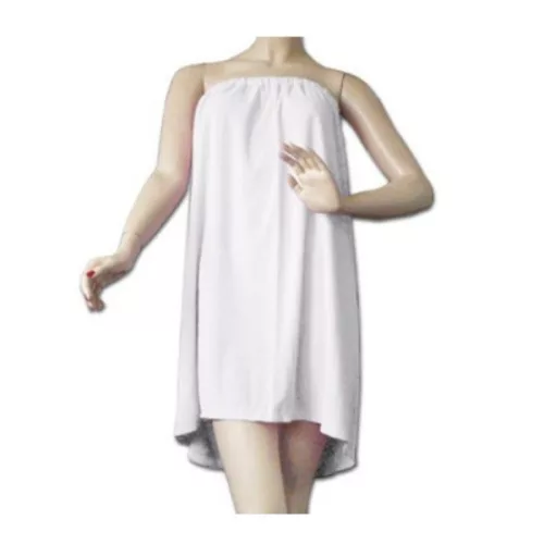 Kozmetikai kezelőruha (vendégruha) Frottír-bambusz, gumis, FEHÉR