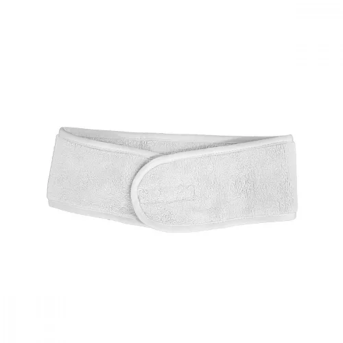 Kozmetikai Tépőzáras Fejpánt FEHÉR Bambusz Frottír