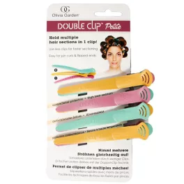   Olivia Garden Double Clip COLOR Dupla feltűző csipesz 4db/cs