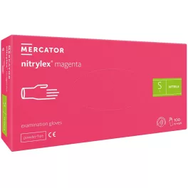 Nitrylex PF Púdermentes nitril kesztyű Magenta 100db S