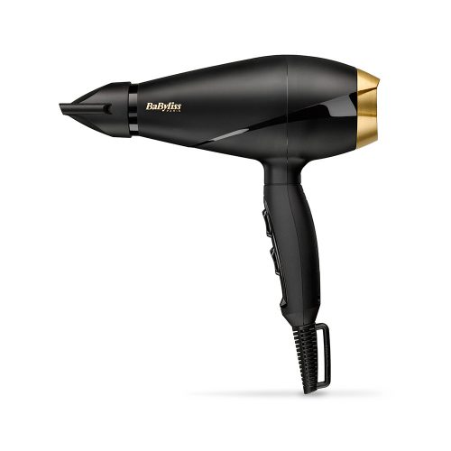BaByliss Power Pro Hajszárító 2000W, AC motor, fekete-arany kivitel BA6704E