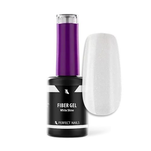 Perfect Nails Fiber Gel Vitamin - Üvegszálas Erősített Gél Lakk Alap 8ml - White Shine