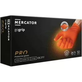   Mercator GoGrip Nitril PRO védőkesztyű L méret 50db Orange/Narancs erősített