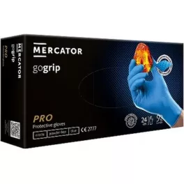   Mercator GoGrip Nitril PRO védőkesztyű S méret 50db Blue/Kék, erősített