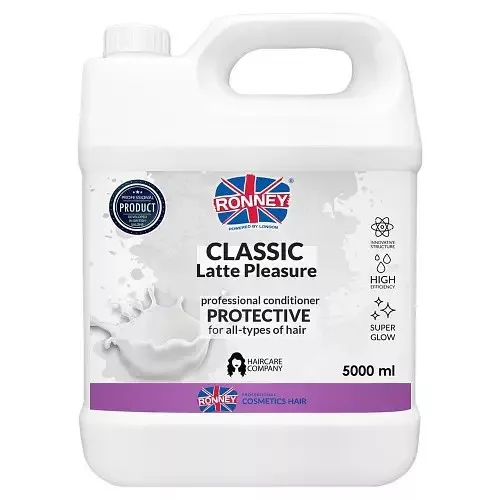 Ronney Kényeztető Classic Latte sampon 5000ml Pleasure, Fehérjékkel minden hajtipusra RCH00066