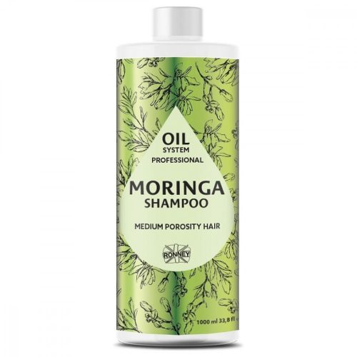 Ronney Professional Oil System Sampon 1000ml közepesen porózus hajra Moringa olajjal