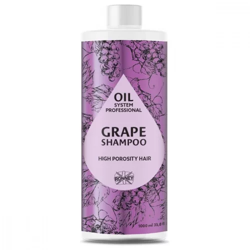 Ronney Professional Oil System Sampon 1000ml erősen porózus hajra Szőlő olajjal