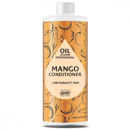 Ronney Professional Oil System Balzsam/ kondicionáló 1000ml alacsony porozitású hajra Mangó olajjal