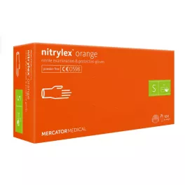 Nitrylex ORANGE púdermentes nitril kesztyű 100db S