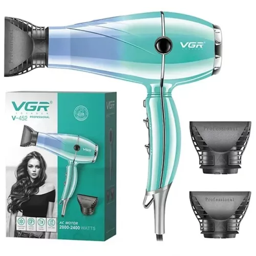 VGR Professzionális Hajszárító Professional Salon Hair Dryer 2000-2400W V-452
