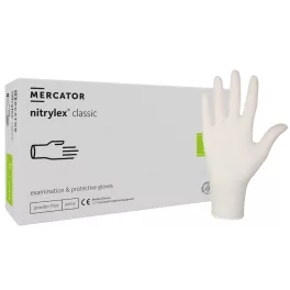   Nitrylex Classic púdermentes nitril kesztyű 100db S White/Fehér