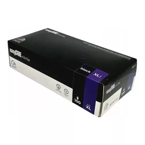 ZARYS easyCARE nitril kesztyű 100db, XL méret, púdermentes A100 FEKETE nem steril