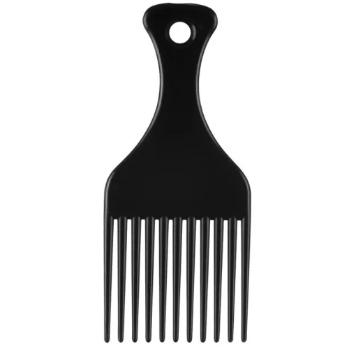 Eurostil műanyag Afrofésű, villás fésű 00403/50 Fekete