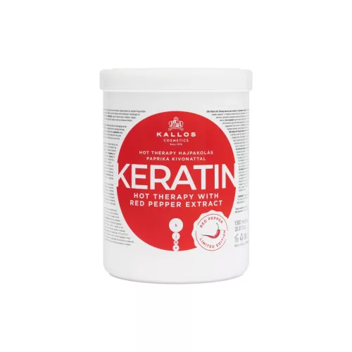 KJMN Hot Therapy hajpakoló krém/ hajmaszk 1000ml keratinnal és paprika kivonattal