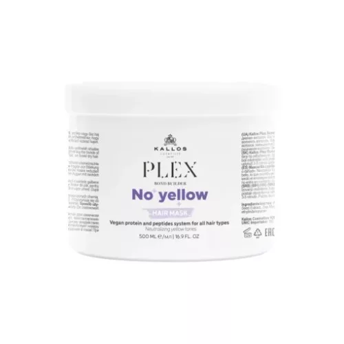 Kallos Plex Bond Builder NO Yellow hajpakolás/ hajmaszk 500ml