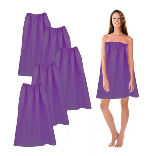 Egyszer használatos Kozmetikai Gumis Kezelőruha 5db/cs Lila PWW5 Stella