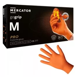   Mercator GoGrip Nitril PRO védőkesztyű M méret 50db Orange/Narancs erősített