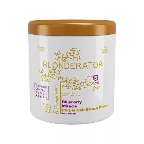 Imperity Blonderator Szuper Prémium 500g Lila Hamvasító Szőkítőpor Áfonya Kivonattal (8)