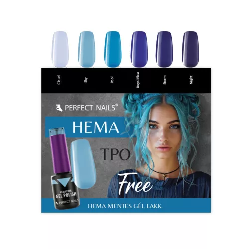 Perfect Nails Hema Free Színpaletta - Shades of Blue