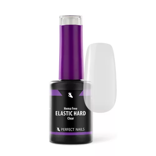 Perfect Nails Elastic Hard Base Gel - Hema Free Erősített Gél Lakk Alap - Clear - 8ml