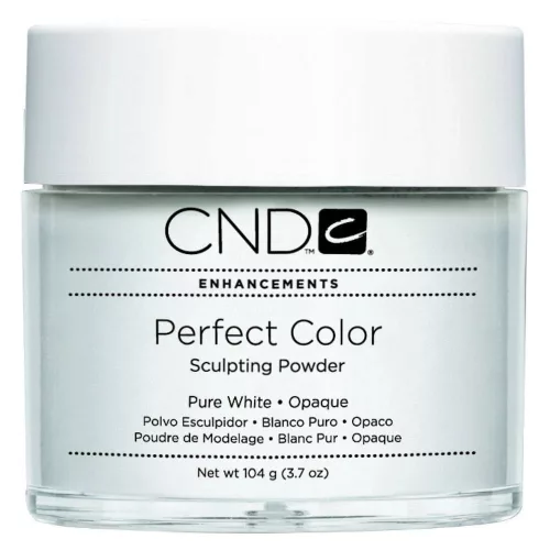 CND Perfect Color Pure White fedő építőpor 104g