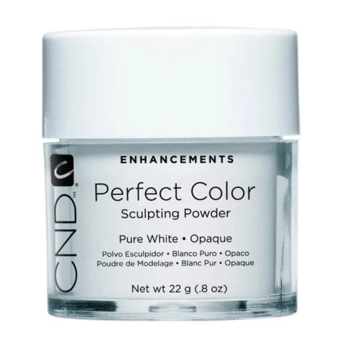 CND Perfect Color Pure White fedő építőpor 22g