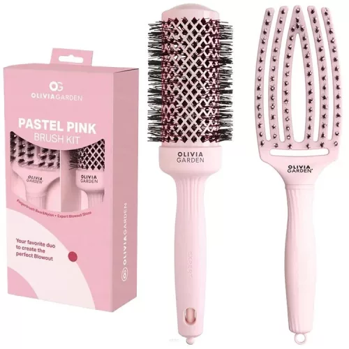 Olivia Garden Pastel Pink Brush Kit 2db-os Kefe szett