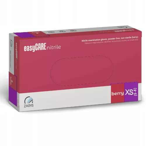 ZARYS easyCARE nitril_Nitril vizsgálókesztyű, 100db púdermentes XS_A100 Málna / Rózsaszín