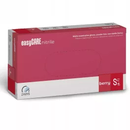   ZARYS easyCARE nitril_Nitril vizsgálókesztyű, 100db púdermentes S_A100 Málna / Rózsaszín