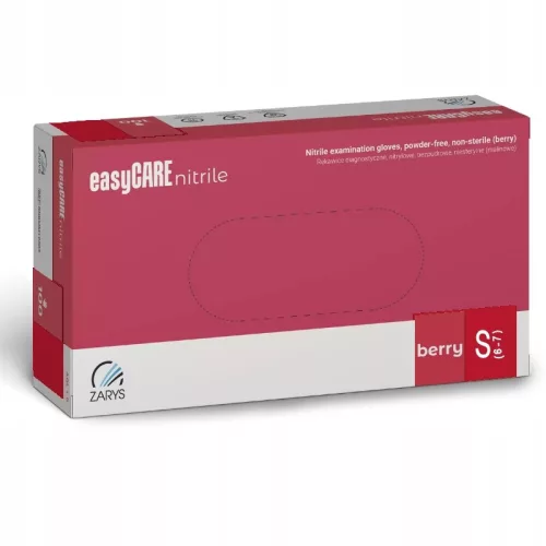 ZARYS easyCARE nitril_Nitril vizsgálókesztyű, 100db púdermentes S_A100 Málna / Rózsaszín