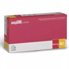   ZARYS easyCARE nitril_Nitril vizsgálókesztyű, 100db púdermentes M_A100 Málna / Rózsaszín