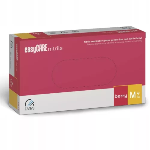 ZARYS easyCARE nitril_Nitril vizsgálókesztyű, 100db púdermentes M_A100 Málna / Rózsaszín